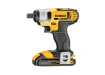 DeWalt 20V MAX cordless impact driver – yellow and black compact power driver side product view