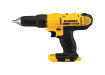 DeWalt 20V MAX cordless drill driver – yellow and black compact power drill side product view
