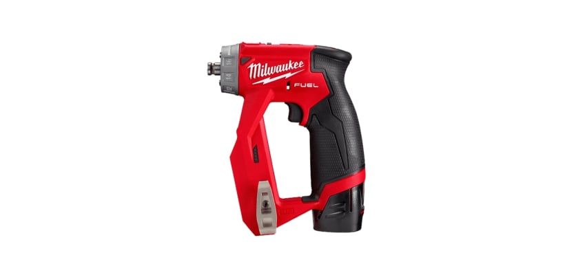 Milwaukee M12 FUEL cordless installation drill – red compact modular power drill side product view