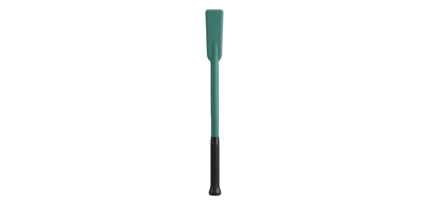 Green fiberglass replacement handle for a 5lb pick with a textured black grip.