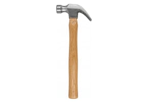 16oz Claw Hammer With Wood Handle & Smooth Face