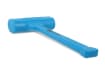Vibrant blue 5lb dead blow mallet with a textured grip and sturdy rubber head.