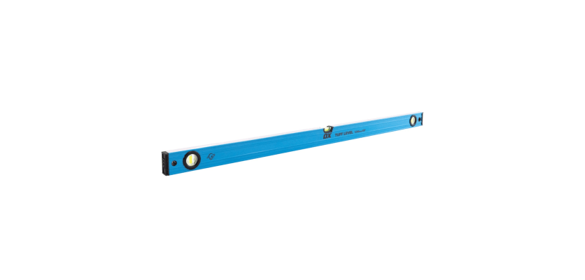  Gemini said Blue OX Pro 48 inch Tuff Level with three spirit vials on a white background.
