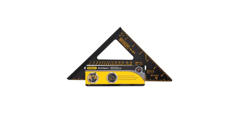  Gemini said Black Stanley 7-inch Premium Quick Square with high-visibility yellow graduations and original packaging
