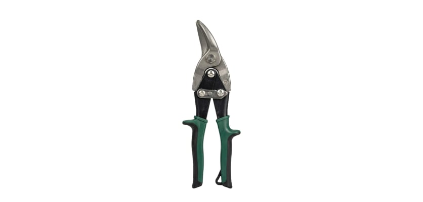 Gemini said A professional-grade pair of green-handled right-cut aviation tin snips displayed against a plain background.