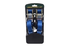 1" X 10' Blue Cambuckle Tie-Downs (2-Pack)