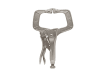 11-inch locking C-clamp pliers with swivel pads on a plain white background.