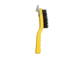 4x11 Row Yellow Wire Brush With Scraper