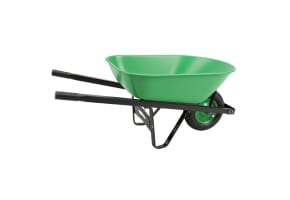 6 Cubic Foot Wheelbarrow With Steel Handles & Air Tire