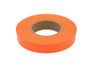A roll of fluorescent orange flagging glow tape laying flat on a white background.