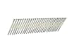 Strip framing nails with hot dipped galvanized finish and ring shank on a plastic collation.