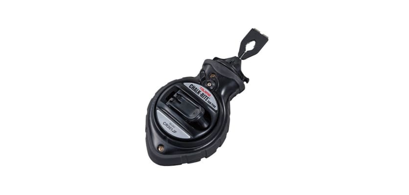  Gemini said Tajima Chalk-Rite Jam Free chalk line tool with a black body and 1mm line.