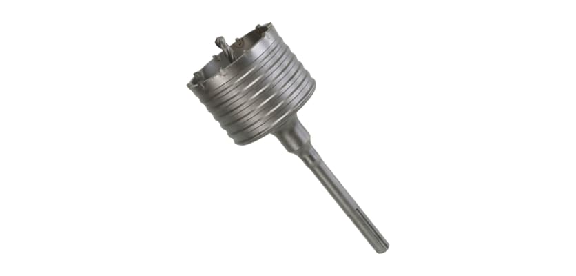 Heavy-duty 3-1/4 inch SDS Max core drill bit for boring through concrete and masonry.