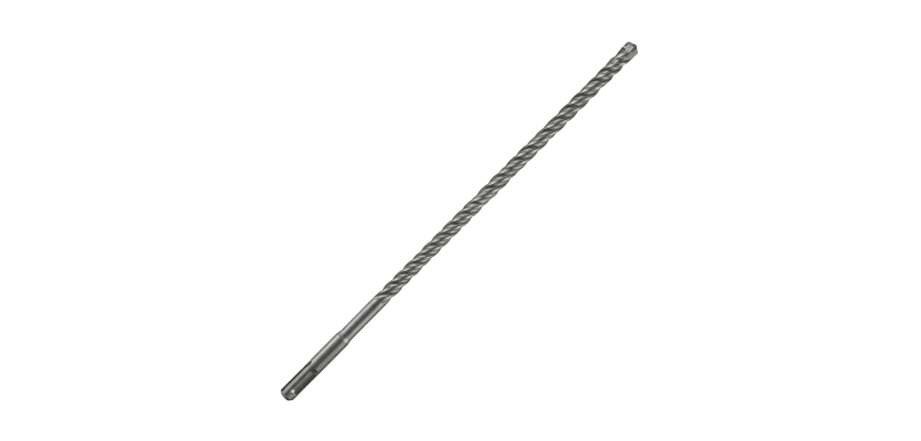 Gunmetal grey 3/8" heavy duty 4-cutter hammer drill bit on a white background.