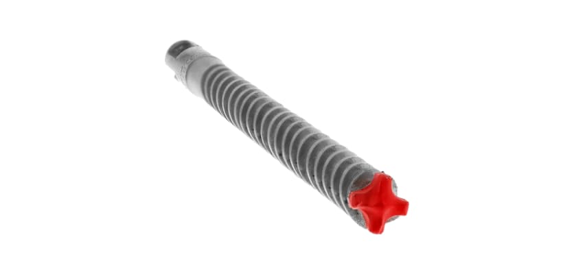 Diablo 7/16-inch SDS-Plus hammer drill bit with red multi-cutter carbide tip.