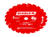 Diablo 7-1/4 inch 24-tooth framing circular saw blade with red finish and carbide teeth.