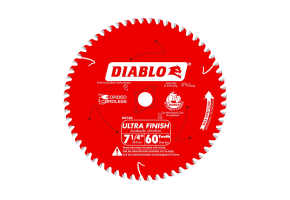 Diablo 7-1/4" x 60-Teeth Ultra Finish Carbide Blade 