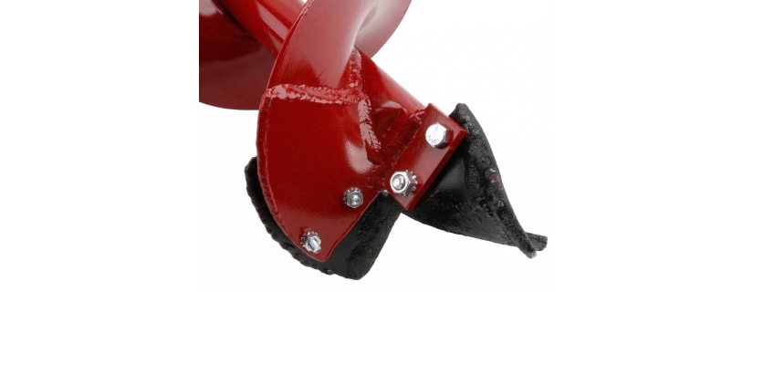 Close-up of the Snap-on shank on the 8" Little Beaver Auger for secure drilling.