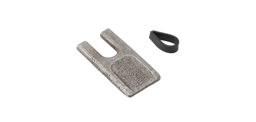 Forged steel Little Beaver #35 Pengo style tooth shown with rubber locking inserts