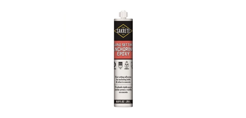 Rapid Set Anchor Epoxy simple cartridge tube with nozzle removed
