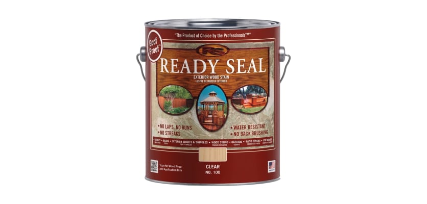 Ready Seal Clear Stain 1-gallon metal can for exterior wood protection and sealing