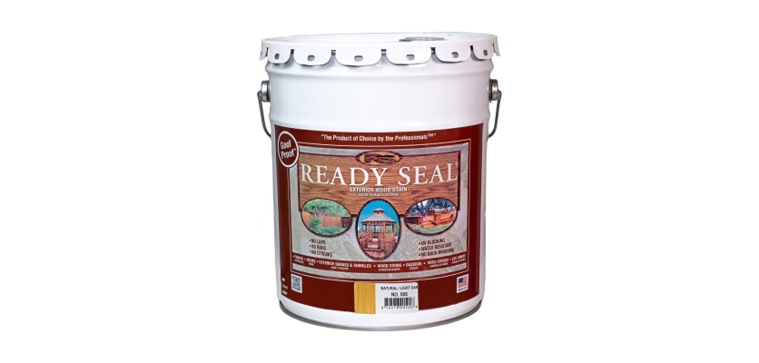 Ready Seal Natural Stain 5-gallon industrial pail for large exterior wood projects.