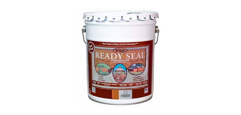 Ready Seal Pecan Stain 5-gallon pail for large professional wood sealing projects.