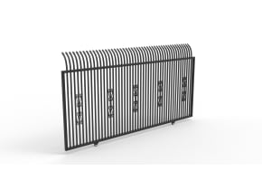 Oldstead Ornamental Sliding Gate 6' x 14', Curved Top & Flower