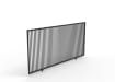 Black metal flat top sliding driveway gate