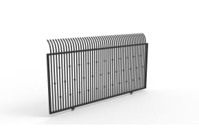 Oldstead Ornamental Sliding Gate 6' x 16', Curved Top & Knuckle