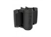 Self-closing black polymer TruClose Series 3 hinges featuring adjustable spring tension.