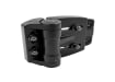 D&D TruClose Mini Multi-Adjust Round Post Hinge in black polymer.