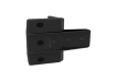 D&D GateStop for Wood & Vinyl Gates featuring a shock-absorbing black rubber bumper.
