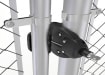 Weather-resistant polymer gate latch for round metal posts