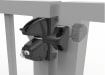 D&D LokkLatch S3 Deluxe black gate latch with external access kit installed