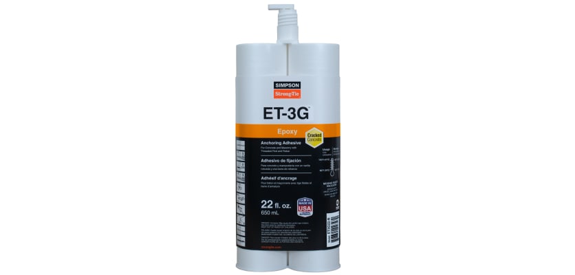 SET-3G 8.5 oz high-strength epoxy adhesive for concrete.