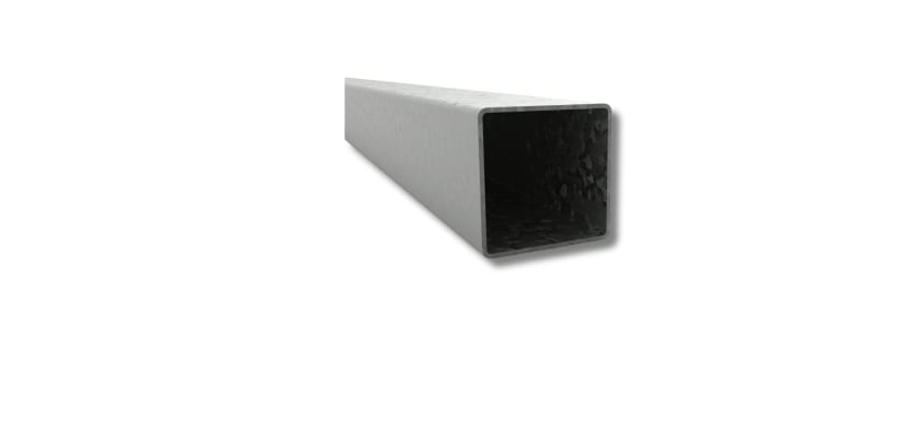 Protective galvanized 2-1/2 inch square steel tube 5 feet long perimeter frame.