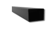 Black powder coated 2-1/2 inch square steel tube 6 feet long secure barrier.