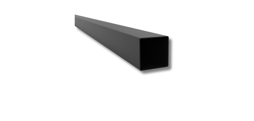 Tough black powder coated 3 inch square steel tube 14 gauge long frame