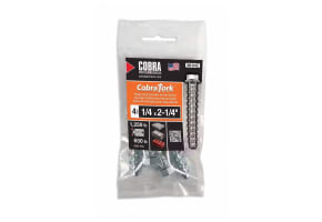 Cobra Tork 1/4" x 2-1/4", 4pcs