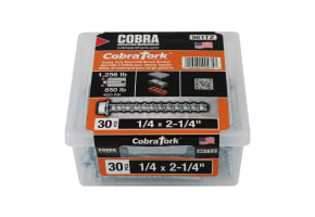 Cobra Tork 1/4" x 2-1/4", 30pcs