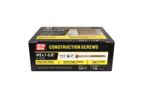 Grip Rite #8 x 1-5/8" Construction Screws 1lb