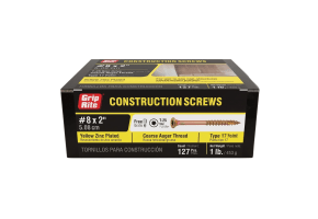 Grip Rite #8 x 2" Construction Screws 1lb